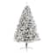 7ft. Pre-Lit Flocked West Virginia Fir Artificial Christmas Tree, Clear LED Lights